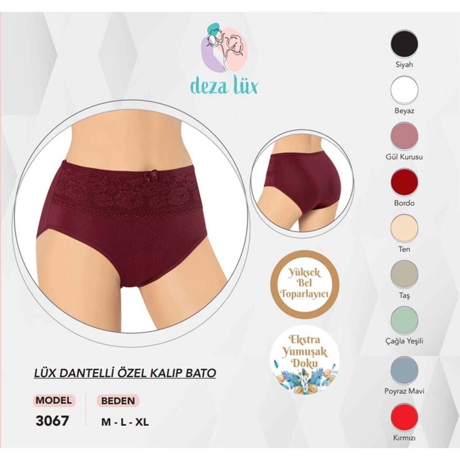 DEZALUX 3067 ÖZEL KALIP LÜKS DANTEL BATO (M-L-XL)