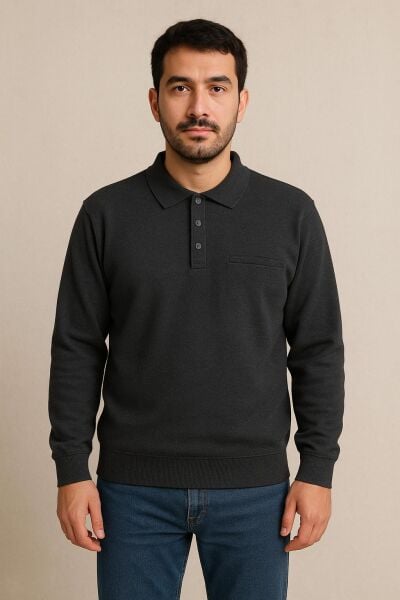 DRAKESS 10052 ERKEK SELANİK YAKA SWEAT