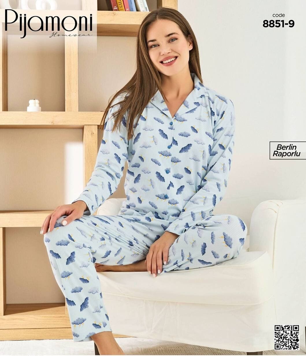 PİJAMONİ 8851-9 BERLİN RAPORLU Ö.DÜĞ.PİJAMA TAKIM