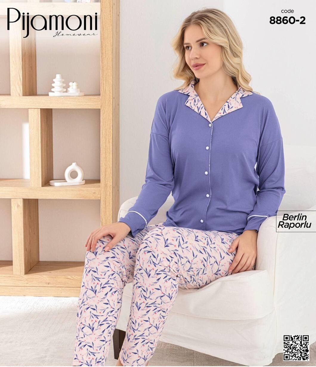 PİJAMONİ 8860-2 BERLİN RAPORLU Ö.DÜĞ.PİJAMA TAKIM