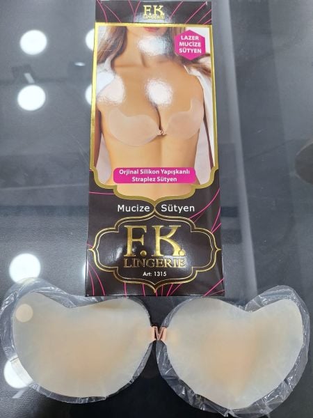 FK 1315 SİLİKONLU YAPIŞKANLI STRAPLEZ SÜTYEN