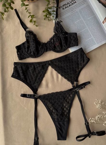 ARONA A-161 DANTELLİ JARTİYER BRALET TAKIM