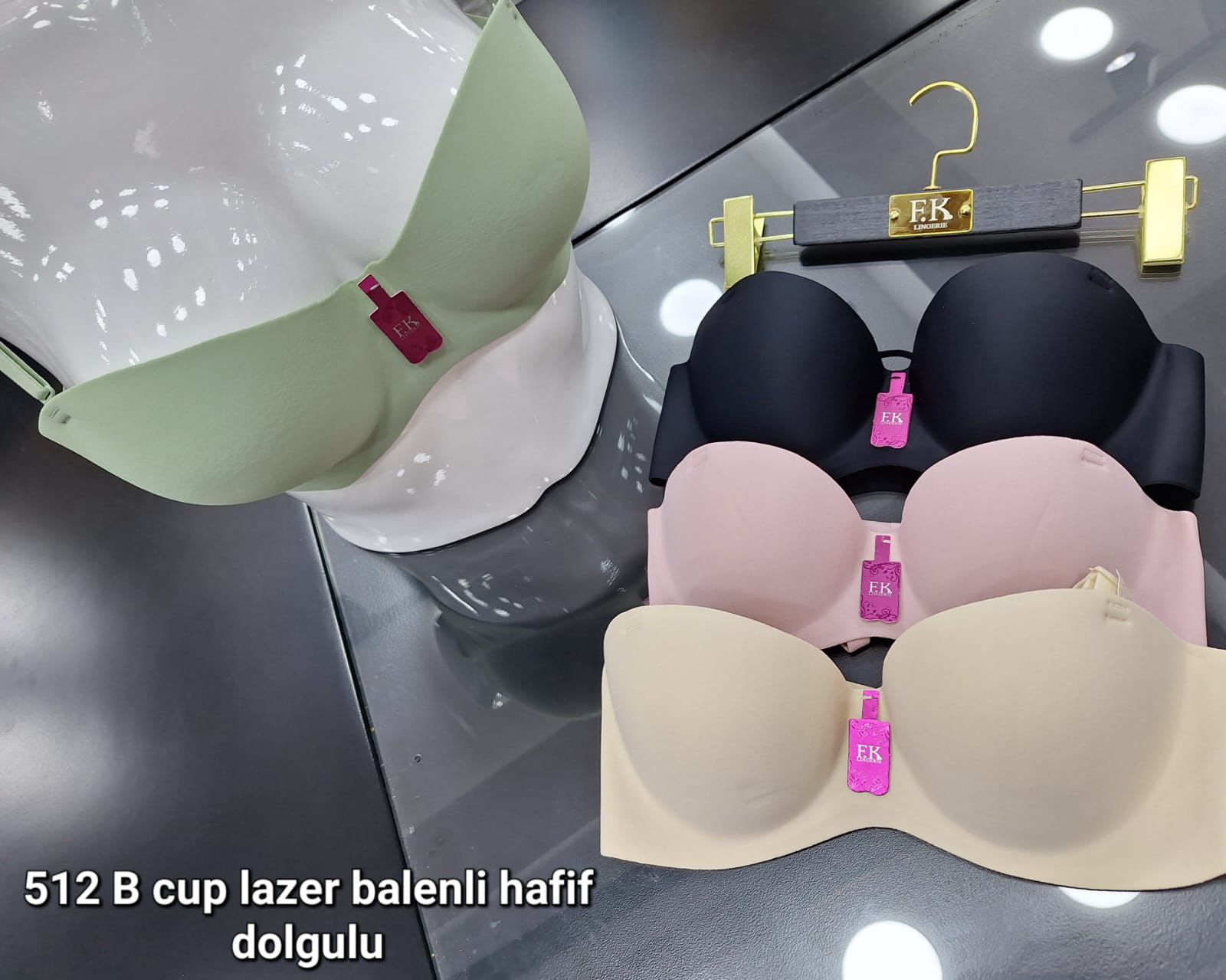 FK 512 BAYAN LAZER BALENLİ HAFİF DOLGULU SÜTYEN
