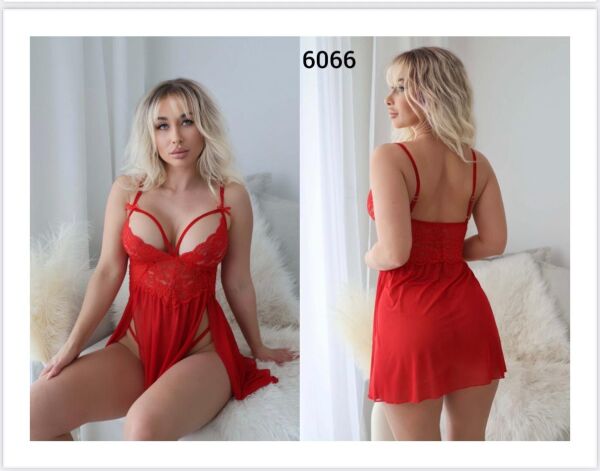 BELENG 6066 BRALET ÇİFT YIRTMAÇLI GECELİK