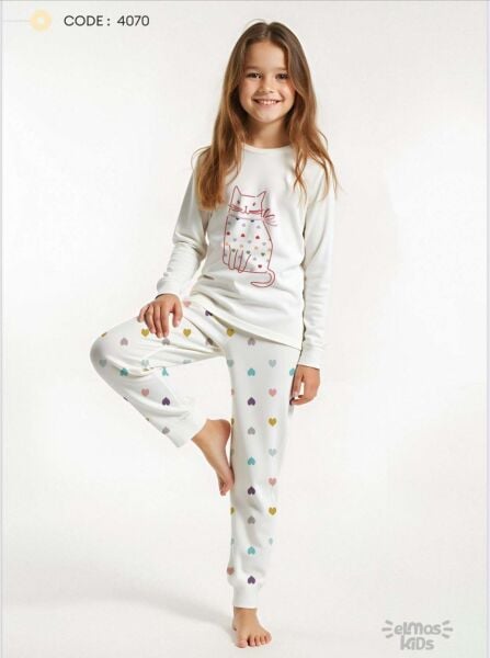 ELMAS 4070-2 KIZ ÇOCUK 5-9 YAŞ PİJAMA TAKIM