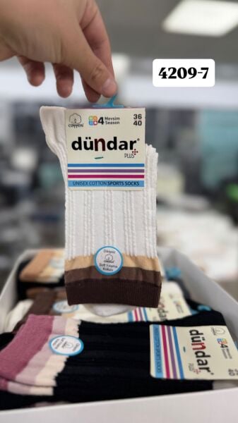 DÜNDAR 4209 UNİSEX COTTON SPORTS ÇORAP