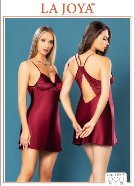 LAJOYA 11005 BAYAN KISA SATEN GECELİK