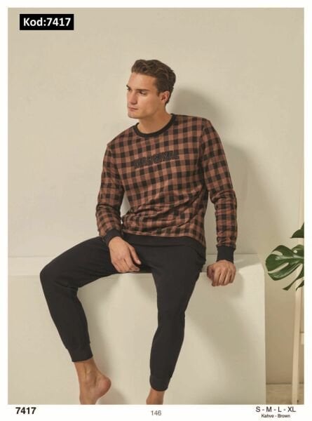 POLEREN 7417 ERKEK KIŞLIK PİJAMA TAKIM
