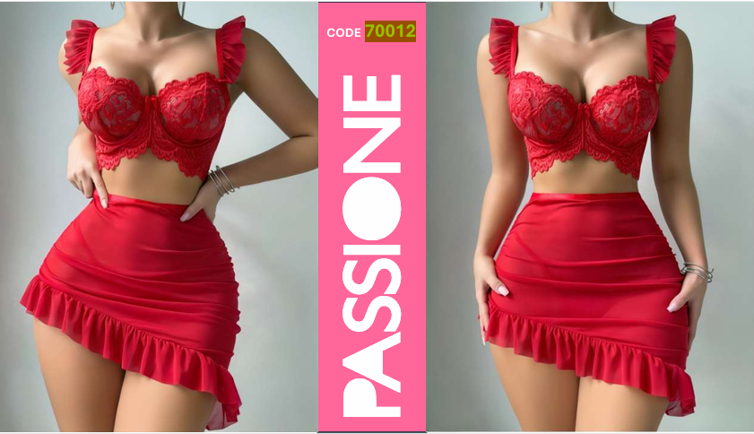 REAL PASSIONE 70012 FANTEZİ BÜSTİYER ETEK TAKIM