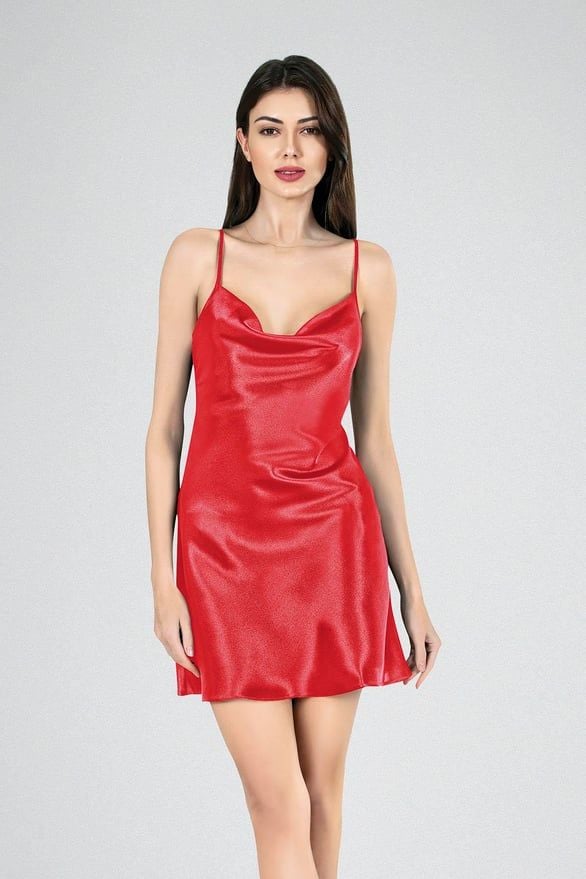 PRİMODA 7740 SATEN KISA DEGAJE GECELİK