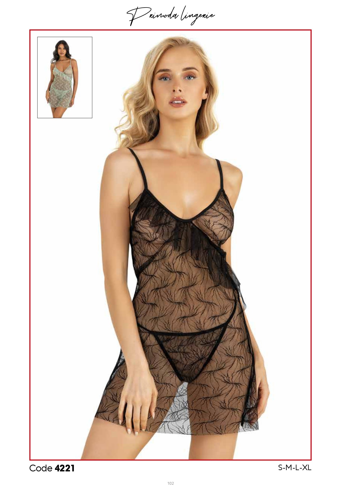 PRİMODA 4221 KISA TÜL GECELİK
