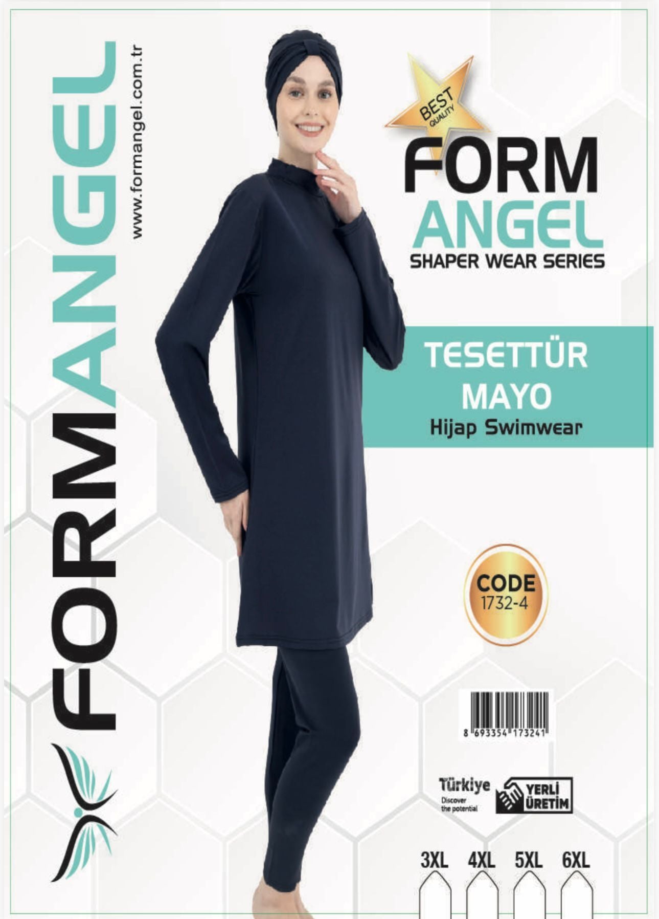 FORM ANGEL 1732-4 BATTAL U.KOL DÜZ TESETTÜR MAYO