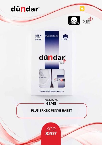 DÜNDAR 8207 ERKEK PLUS PENYE BABET ÇORAP