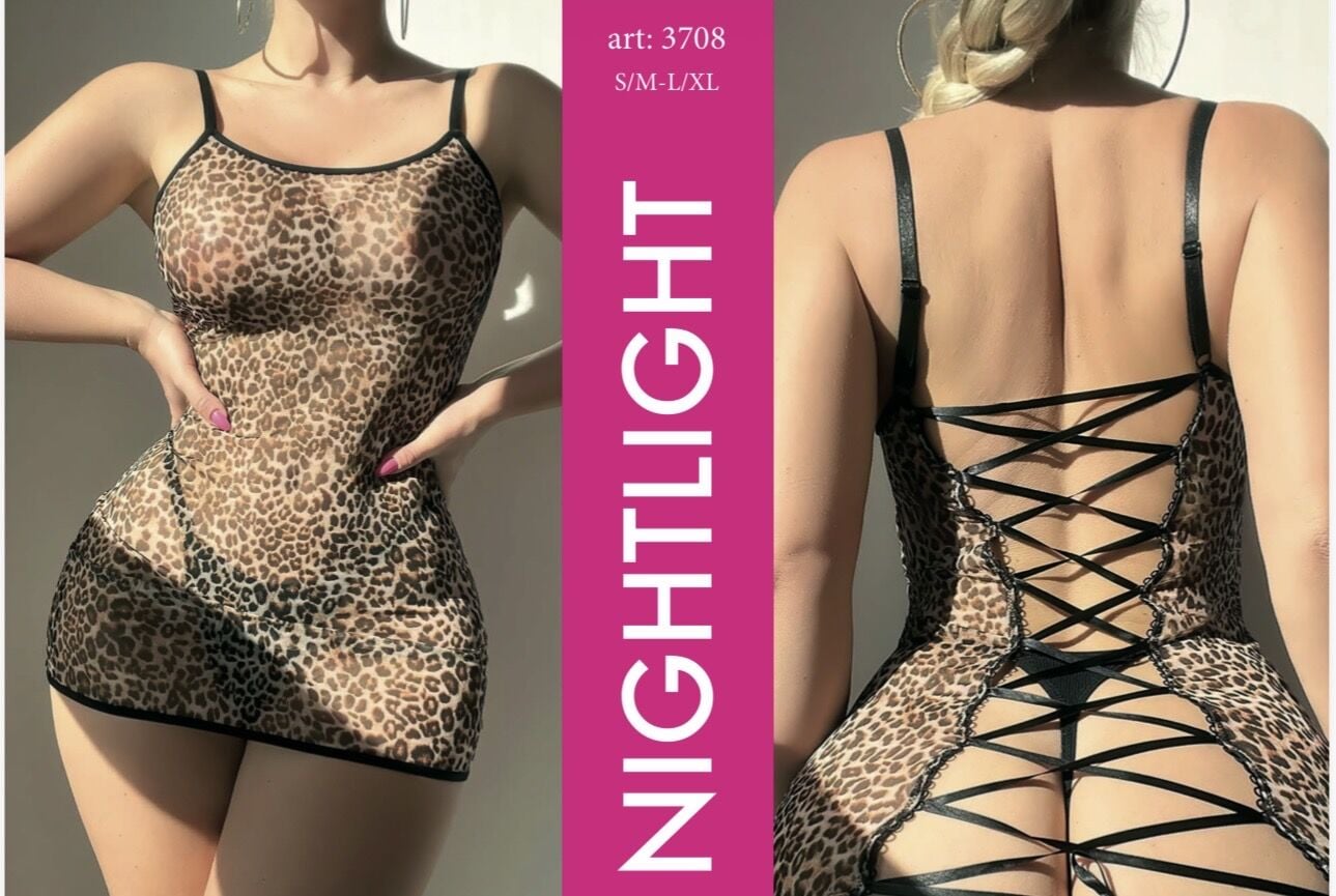 NIGHTLIGHT 3708 FANTAZİ GECELİK LEOPAR