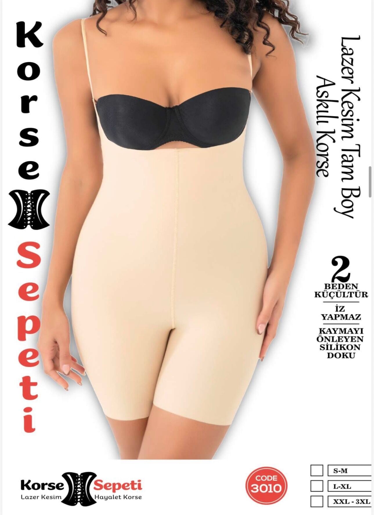 KORSE SEPETİ 3010 LAZER KESİM TAM BOY ASKILI KORSE