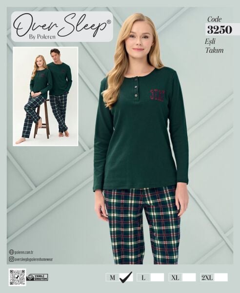OVER SLEEP 3250 BAYAN EŞLİ YILBAŞI PİJAMA TAKIM