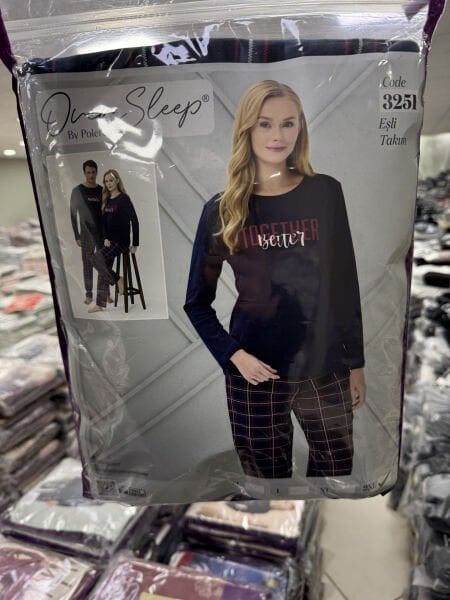 OVER SLEEP 3250 BAYAN EŞLİ YILBAŞI PİJAMA TAKIM