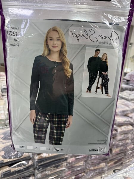 OVER SLEEP 3251 BAYAN EŞLİ YILBAŞI PİJAMA TAKIM