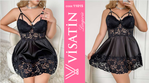VİSATİN 11015 SATEN GECELİK BATTAL