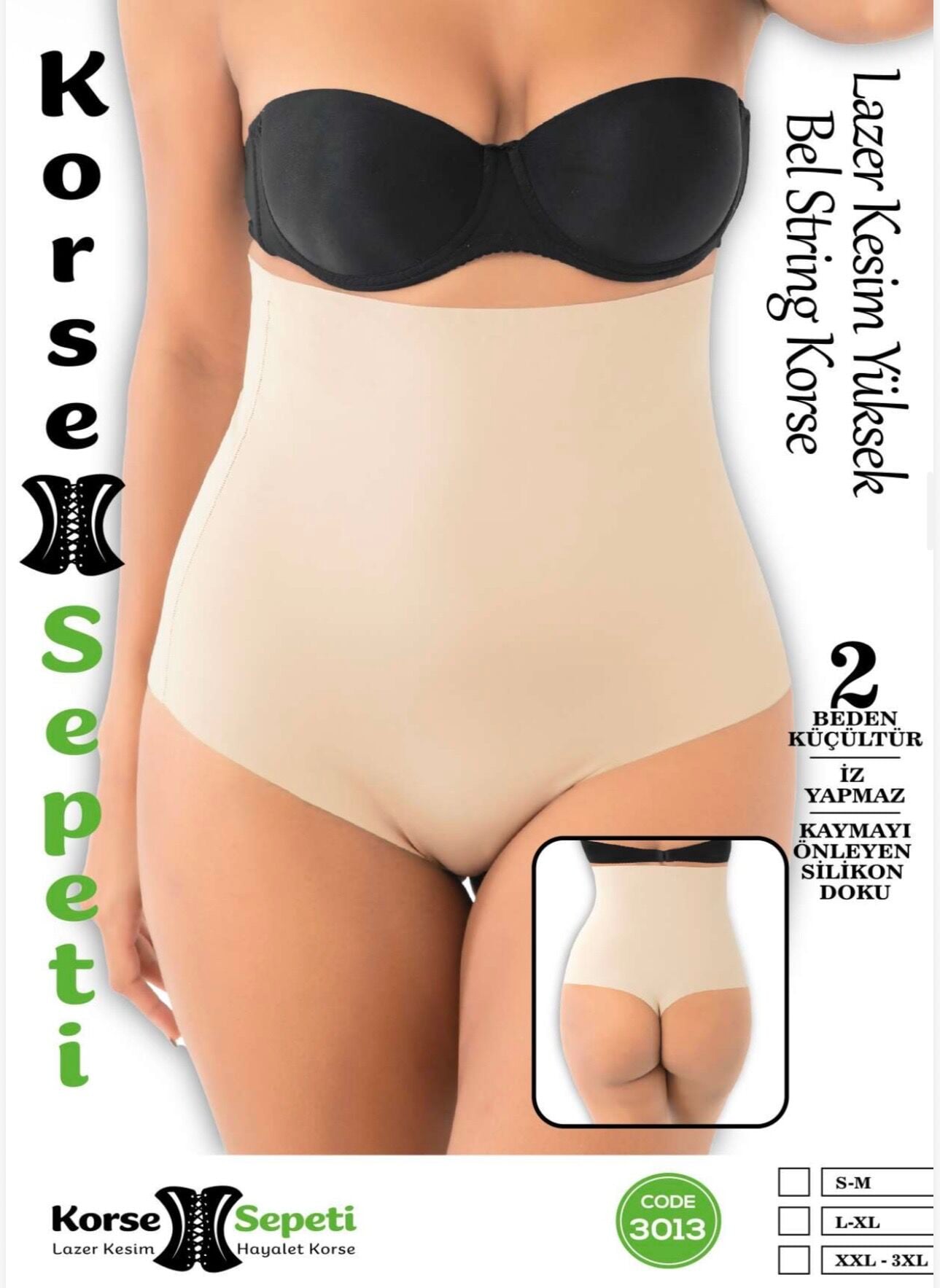 KORSE SEPETİ 3013 LAZER YÜKSEK BEL STRİNG KORSE 5