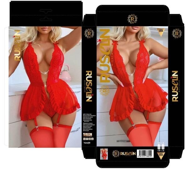 RUSELİN 2234 FANTAZİ KOSTÜM KIRMIZI
