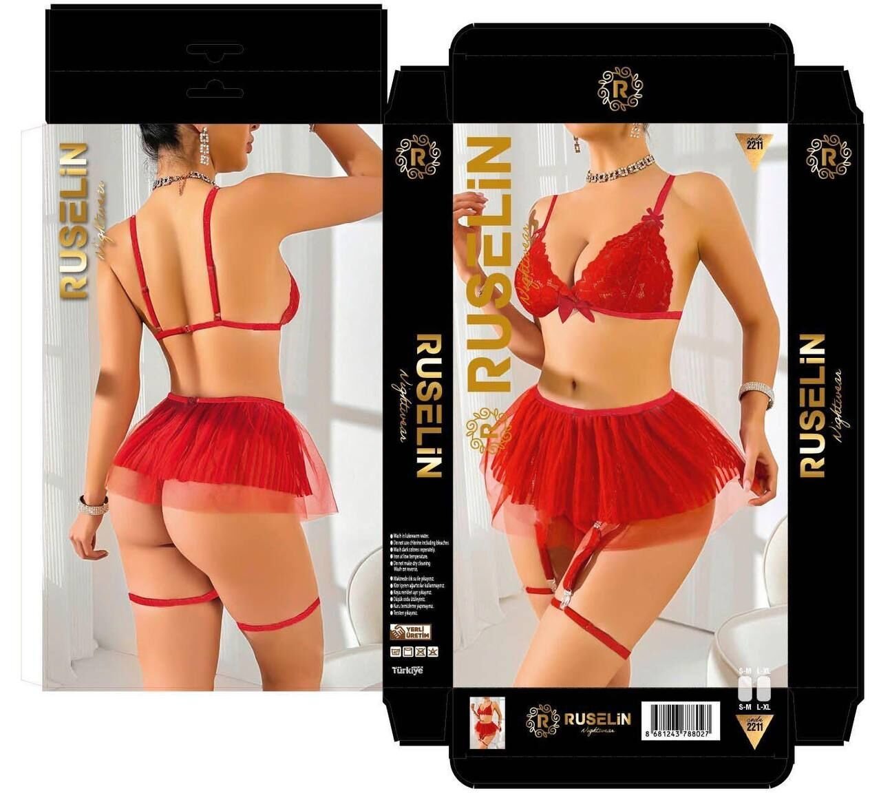 RUSELİN 2211 FANTAZİ KOSTÜM KIRMIZI