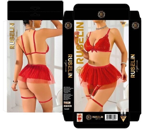 RUSELİN 2211 FANTAZİ KOSTÜM KIRMIZI
