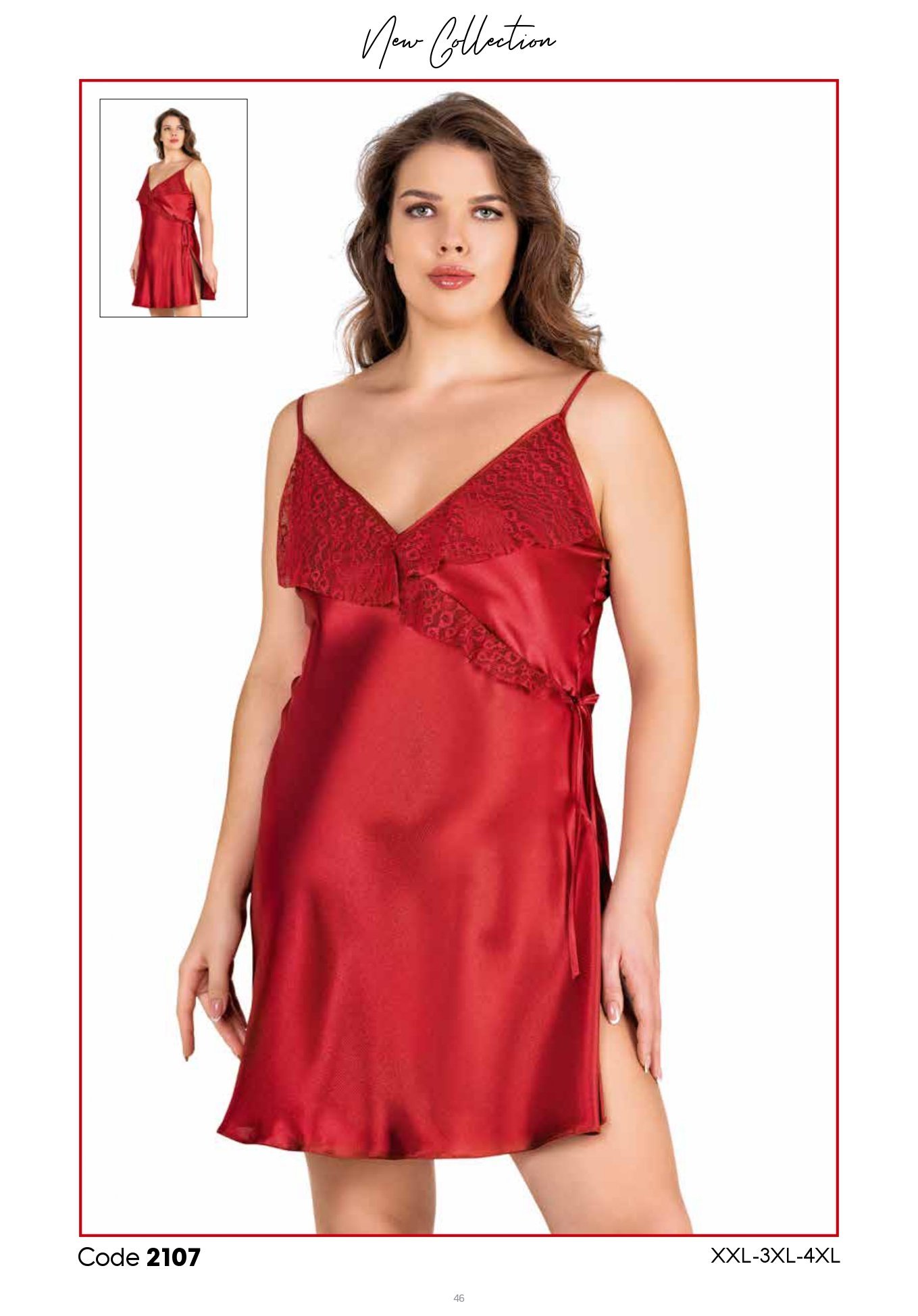PRİMODA 2107 BÜYÜK BEDEN SATEN KISA GECELİK