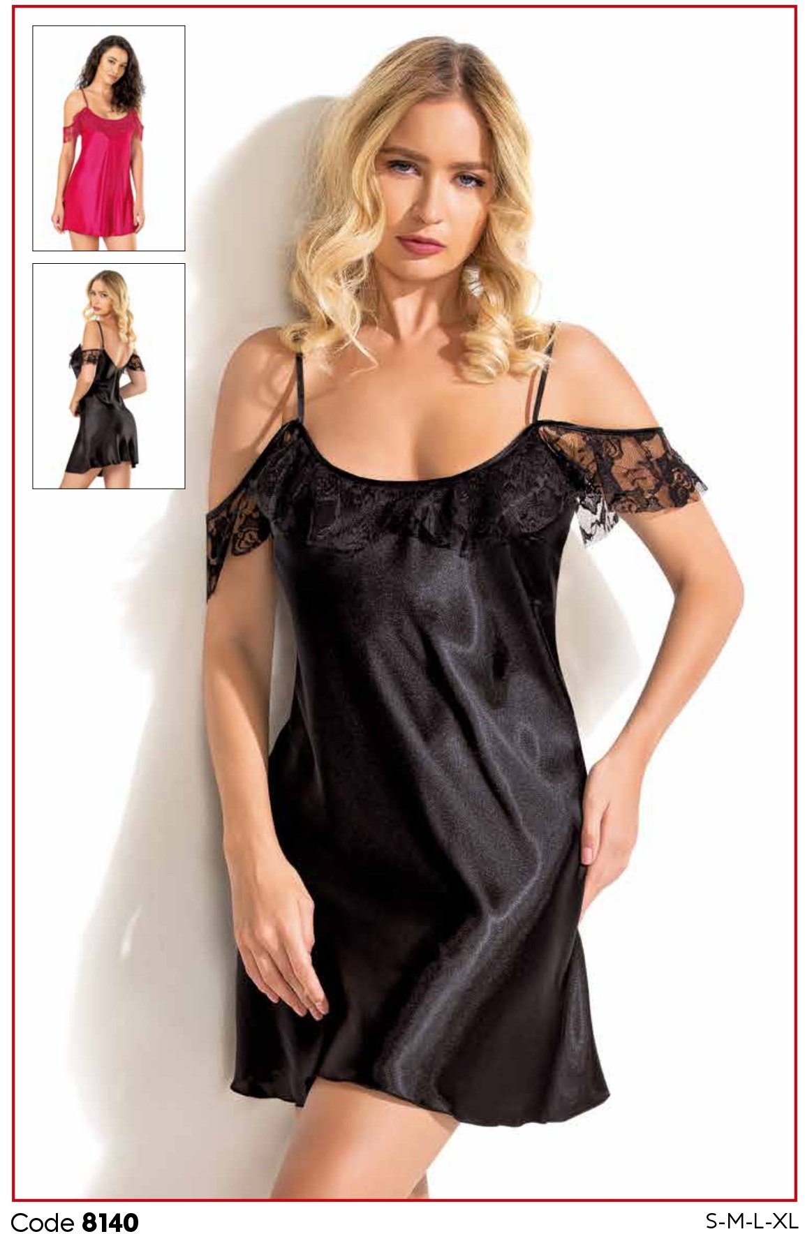 PRİMODA 8140 SATEN KISA GECELİK