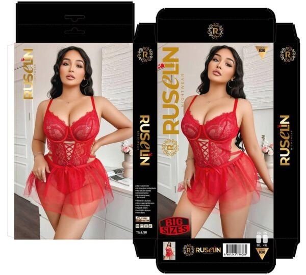 RUSELİN 8008 FANTAZİ BATTAL KOSTÜM KIRMIZI