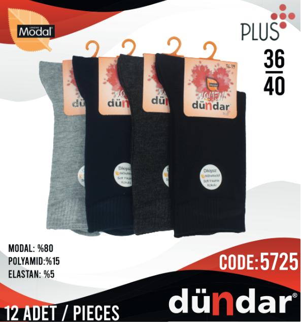 DÜNDAR 5725 BAYAN PLUS MODAL ÇORAP