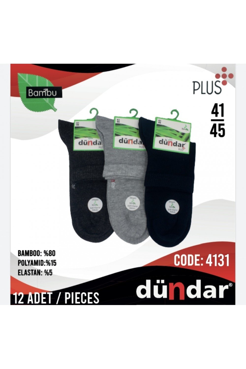 DÜNDAR 4131 ERKEK BAMBU PLUS KONÇ PATİK