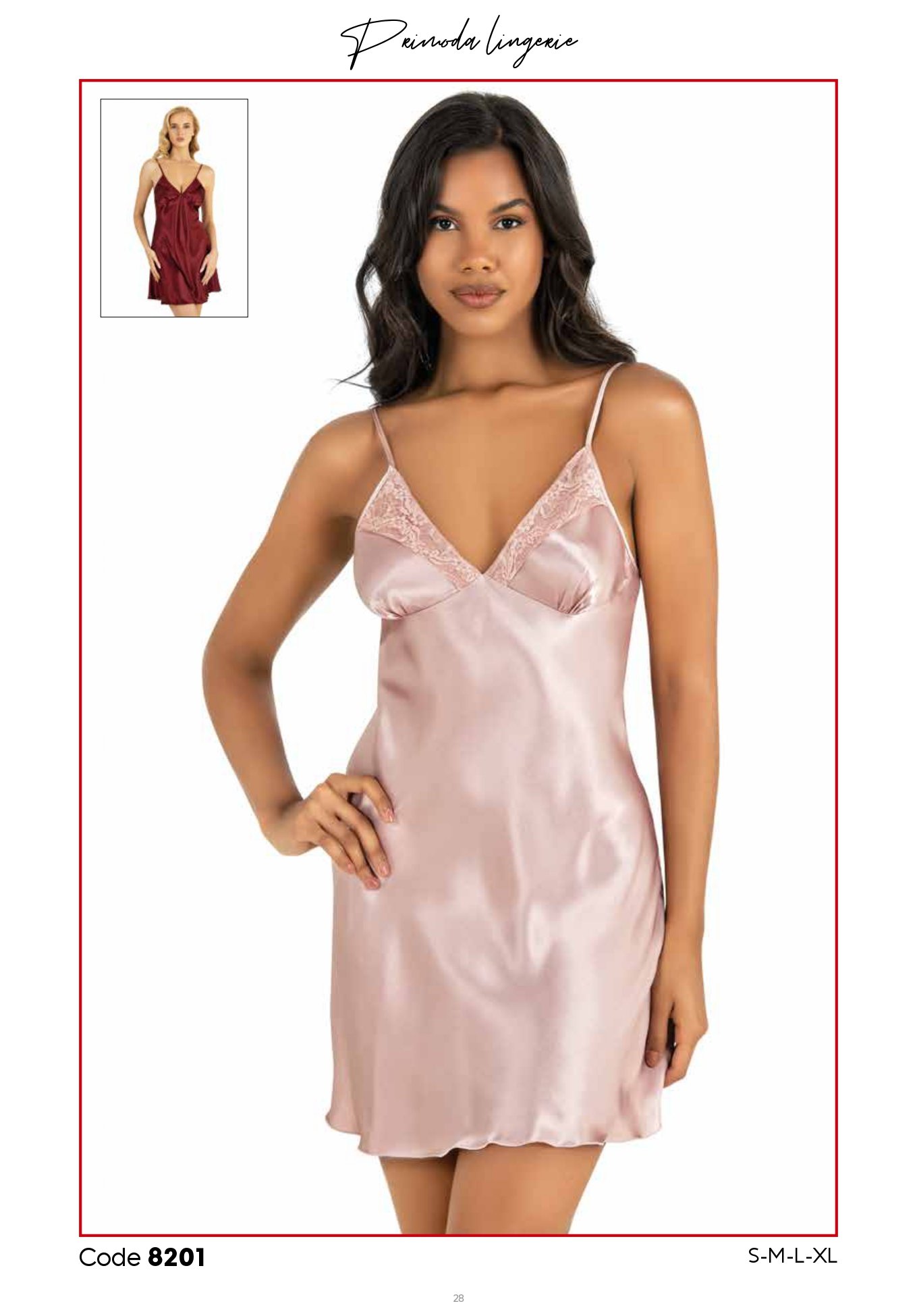 PRİMODA 8201 SATEN KISA GECELİK