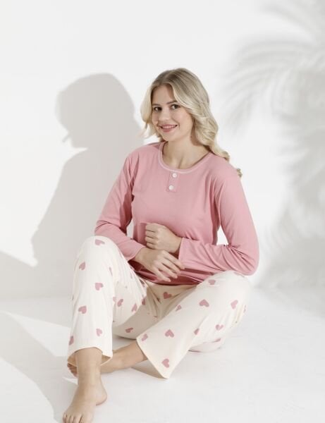 BOYRAZ 04051 BAYAN BERLİN İNTERLOK PİJAMA TAKIMI