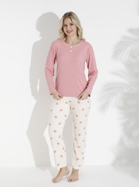 BOYRAZ 04051 BAYAN BERLİN İNTERLOK PİJAMA TAKIMI