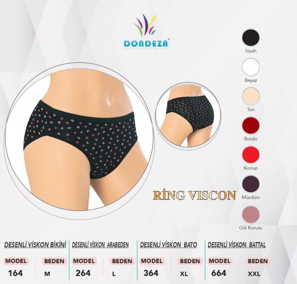 DONDEZA 664 BAYAN DESENLİ VİSKON BATTAL BATO(XXL)