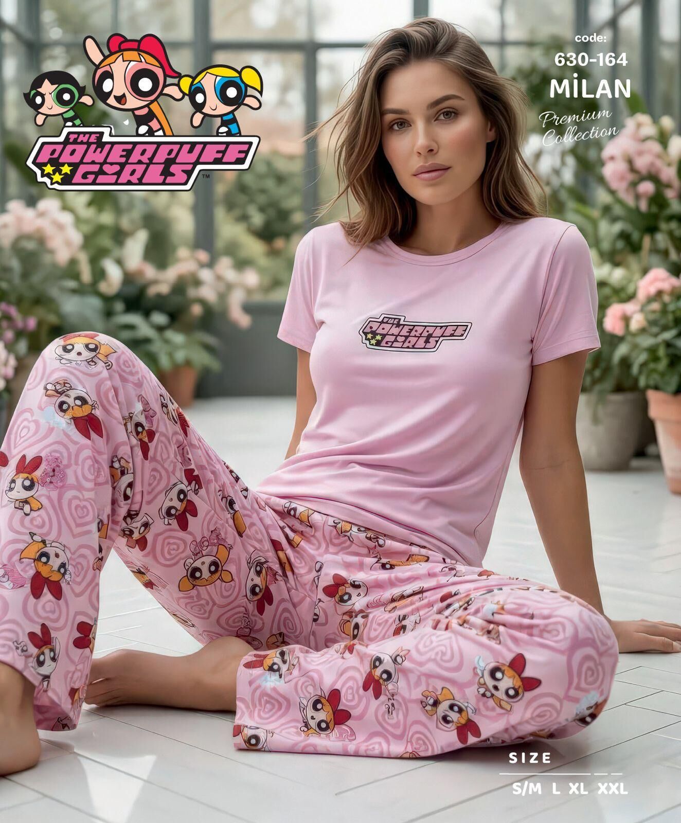 LANA 630-164 BAYAN MİLAN KISA KOL PİJAMA TAKIM