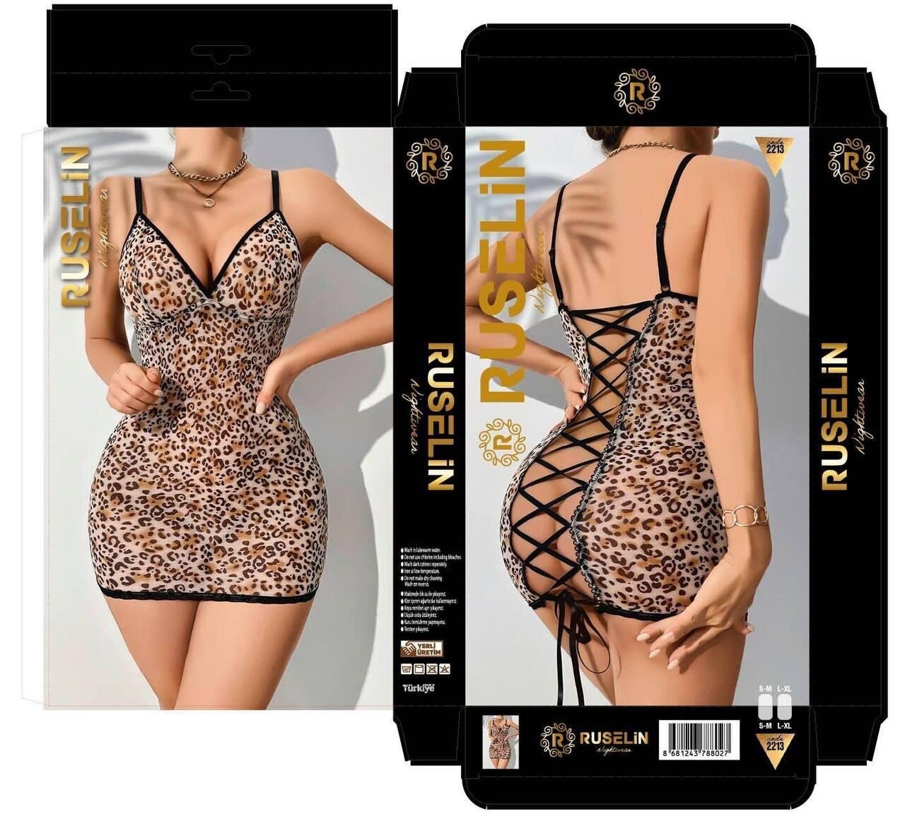 RUSELİN 2213 FANTAZİ KOSTÜM LEOPAR