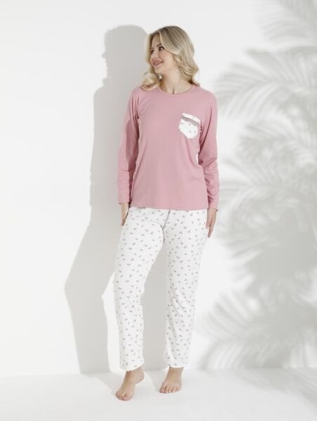 BOYRAZ 06042 BAYAN BERLİN İNTERLOK PİJAMA TAKIMI