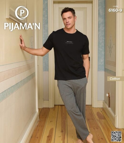 PİJAMAN 6160-9 ERKEK PENYE KISAKOL PİJAMA TAKIM