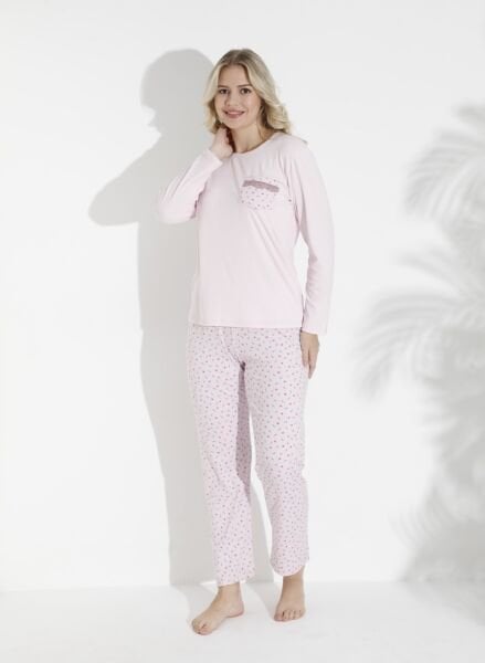 BOYRAZ 04045 BAYAN BERLİN İNTERLOK PİJAMA TAKIMI