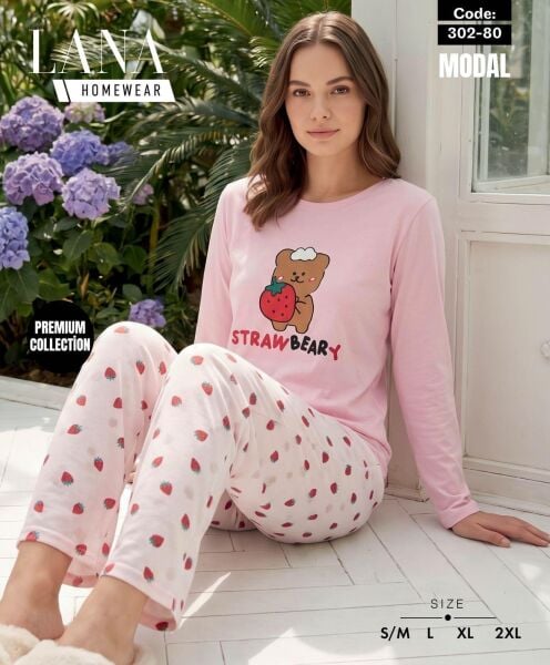 LANA 302-80 BAYAN MODAL PİJAMA TAKIM