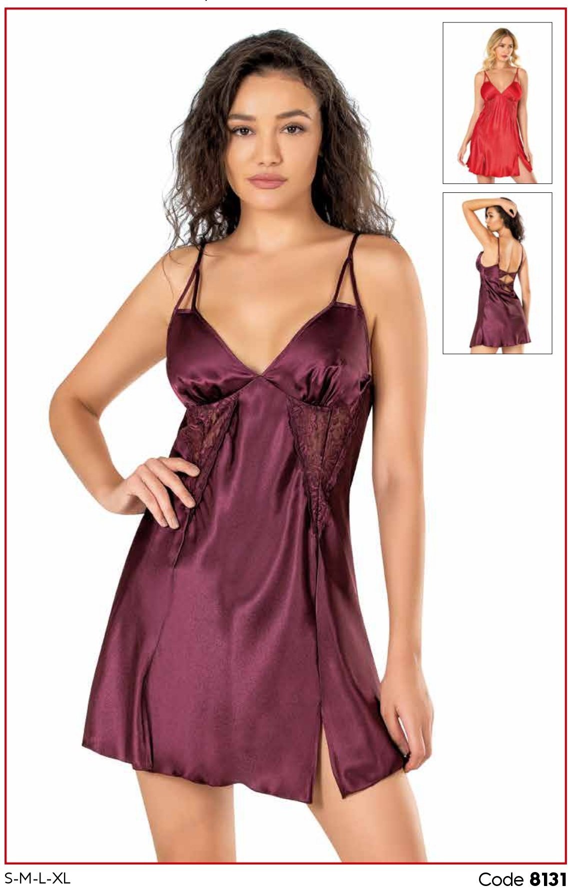 PRİMODA 8131 SATEN KISA GECELİK