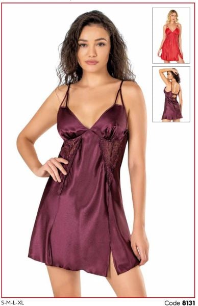 PRİMODA 8131 SATEN KISA GECELİK