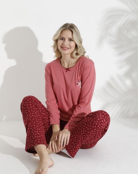 BOYRAZ 04047 BAYAN BERLİN İNTERLOK PİJAMA TAKIMI