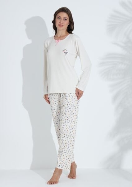 BOYRAZ 06032 BAYAN RAPORLU İNTERLOK PİJAMA TAKIMI