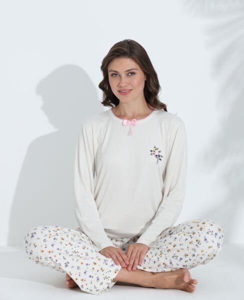 BOYRAZ 06032 BAYAN RAPORLU İNTERLOK PİJAMA TAKIMI