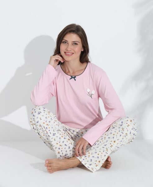 BOYRAZ 06027 BAYAN RAPORLU İNTERLOK PİJAMA TAKIMI