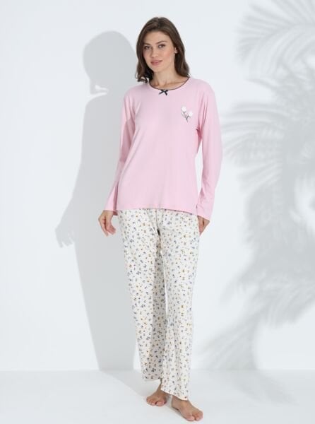 BOYRAZ 06027 BAYAN RAPORLU İNTERLOK PİJAMA TAKIMI