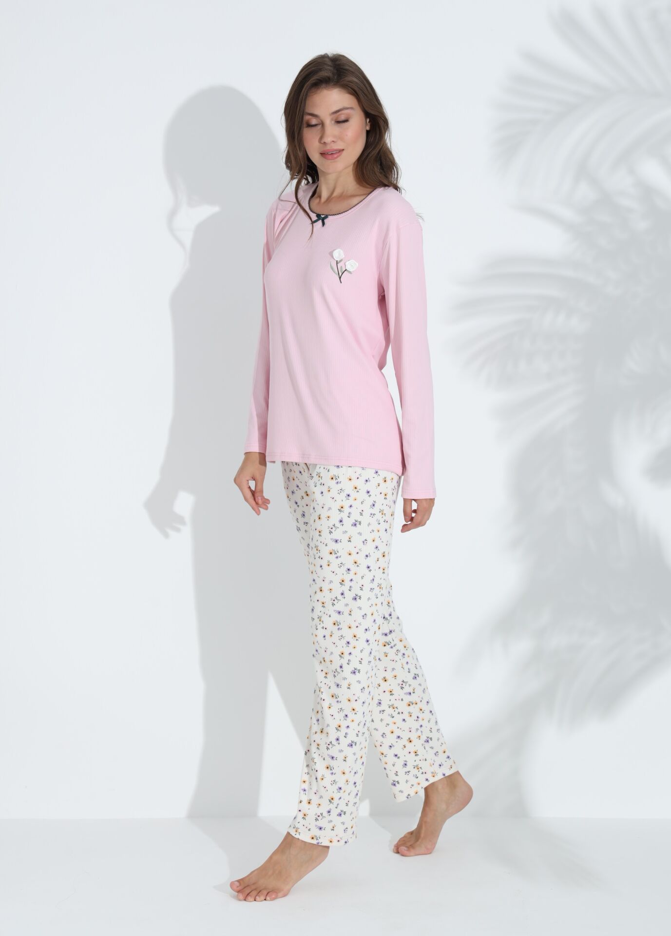 BOYRAZ 06027 BAYAN RAPORLU İNTERLOK PİJAMA TAKIMI